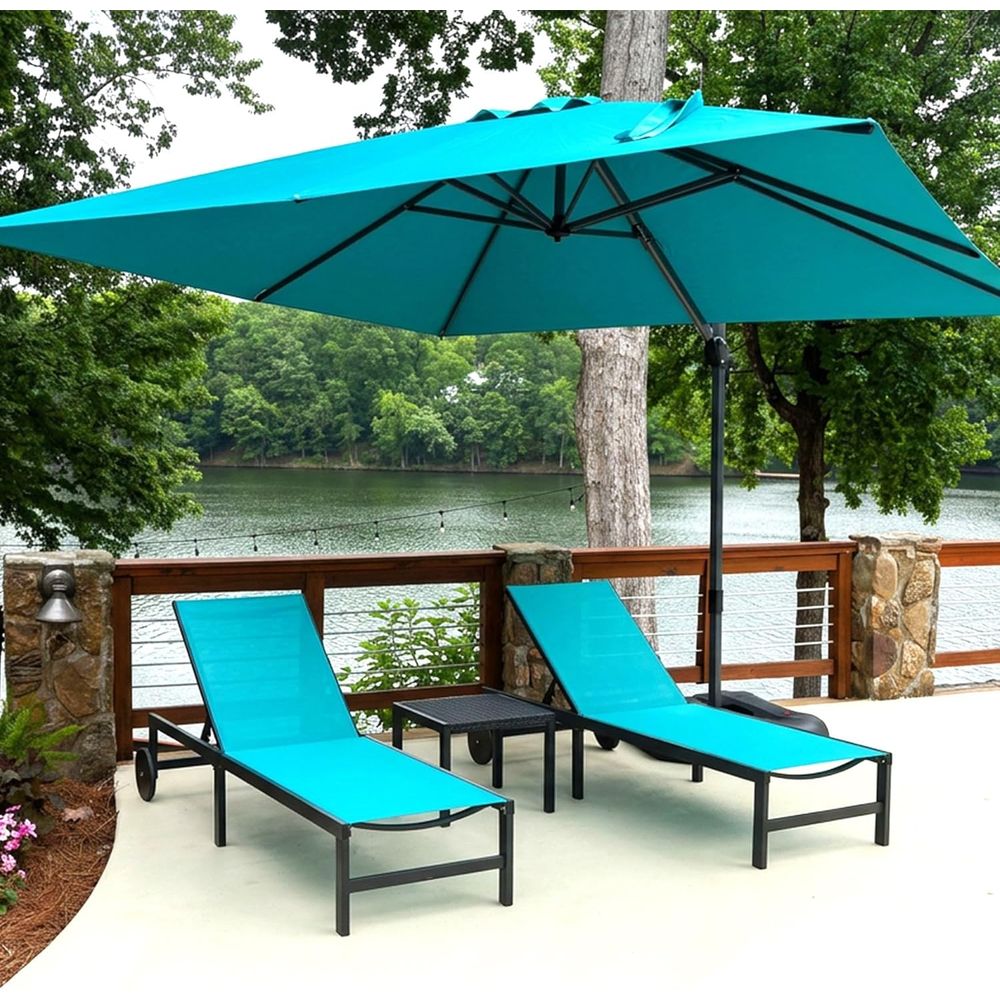 Outdoor Furniture Quick Dry - Набор с колесиками и столиком, бирюзовый