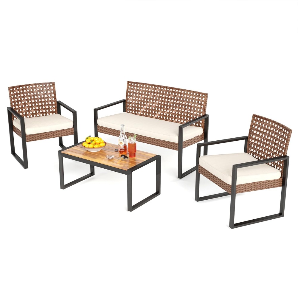 Outdoor Furniture Loveseat - Комплект плетеной мебели для патио на