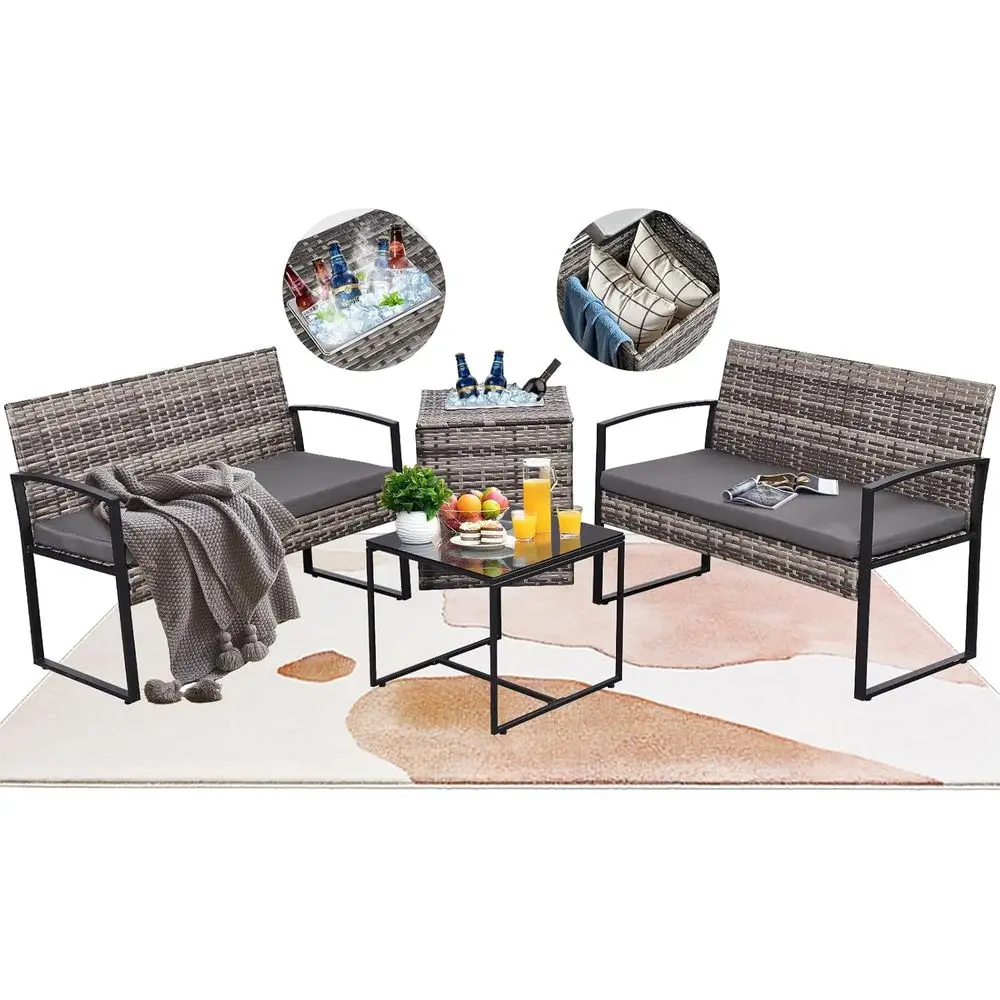 Outdoor Furniture Loveseat - Комплект садовой мебели из 4 предметов