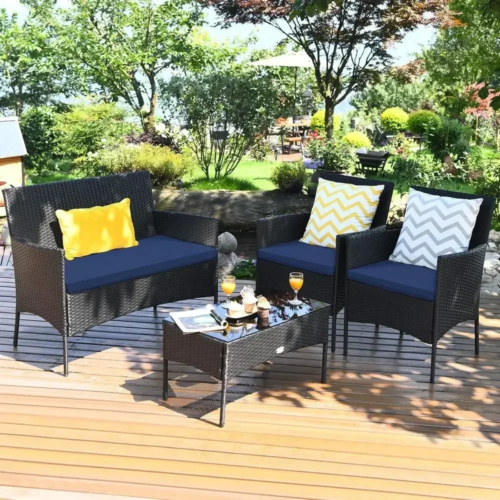 Outdoor Furniture Loveseat - Комплект садовой мебели из 4 предметов: