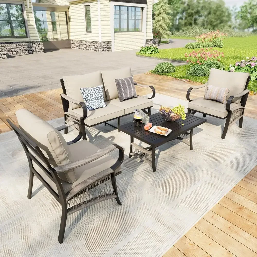 Outdoor Furniture Loveseat - Комплект садовой мебели из 4 предметов: