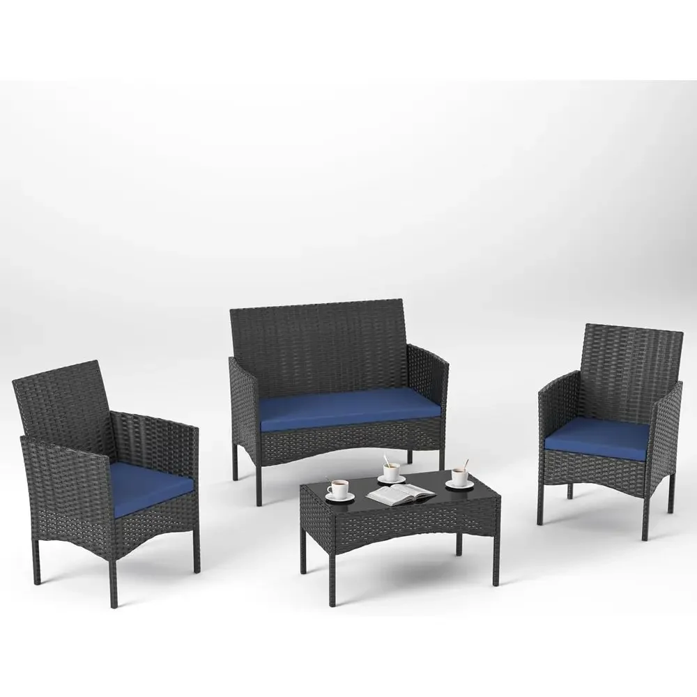 Outdoor Furniture Loveseat - Комплект садовой мебели из 4 предметов: