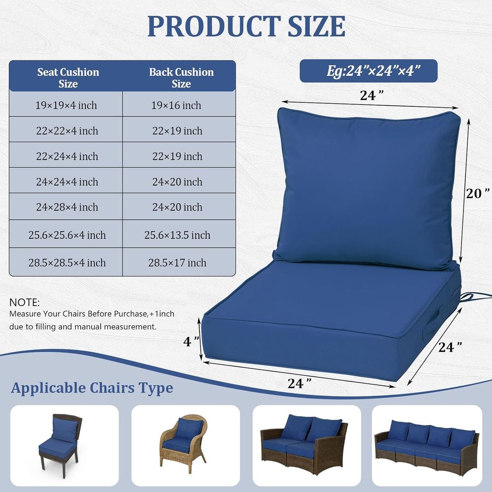 Набор из 4-х глубоких уличных  – обзор и цена Outdoor Furniture Cushions