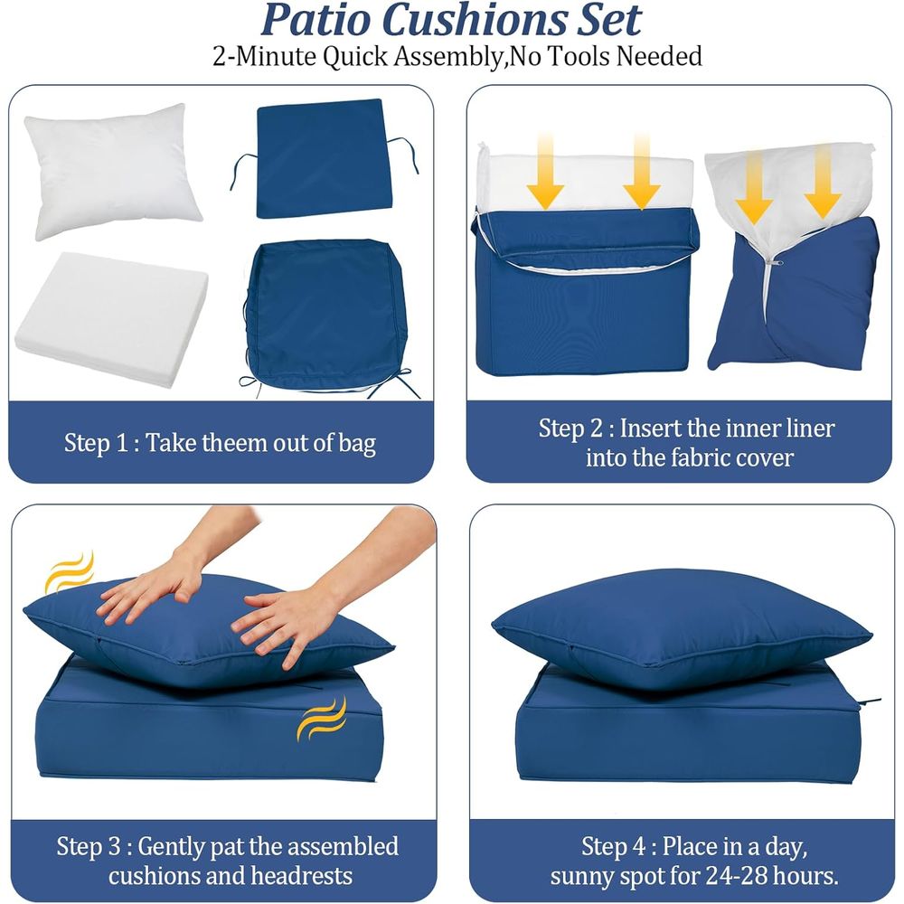 Набор из 4-х глубоких уличных  – обзор и цена Outdoor Furniture Cushions