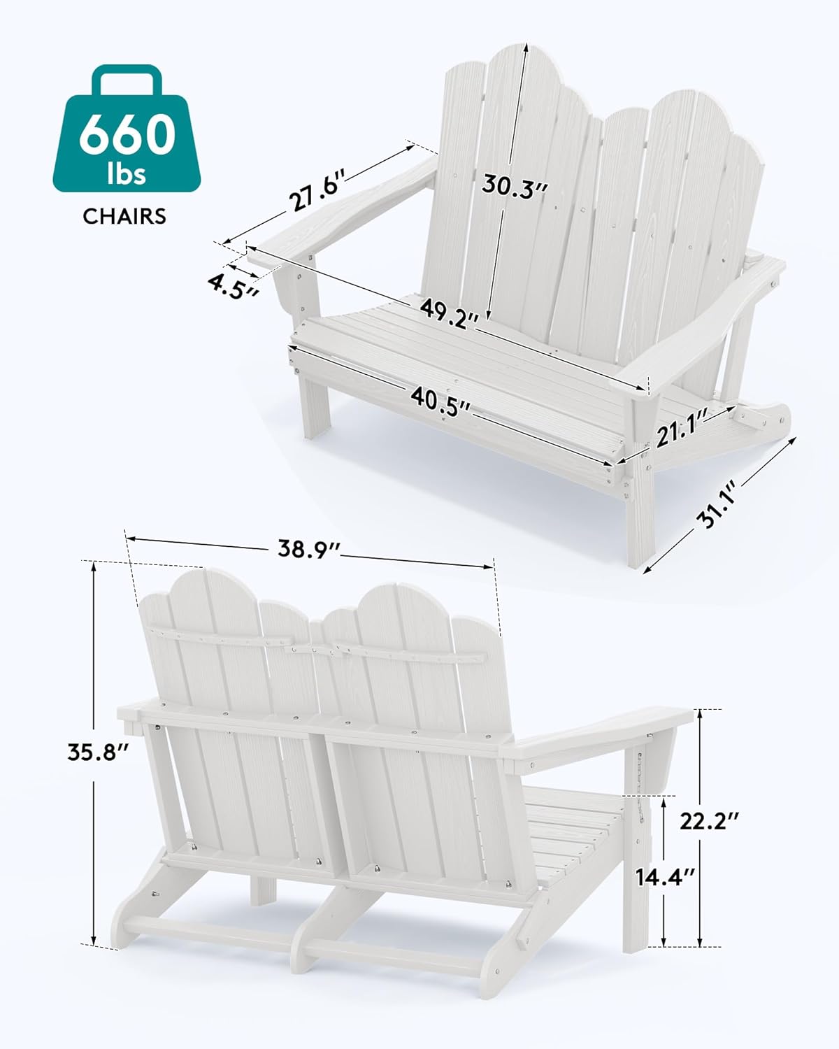 Складной двухместный диван Adi – обзор и цена Outdoor Furniture Loveseat