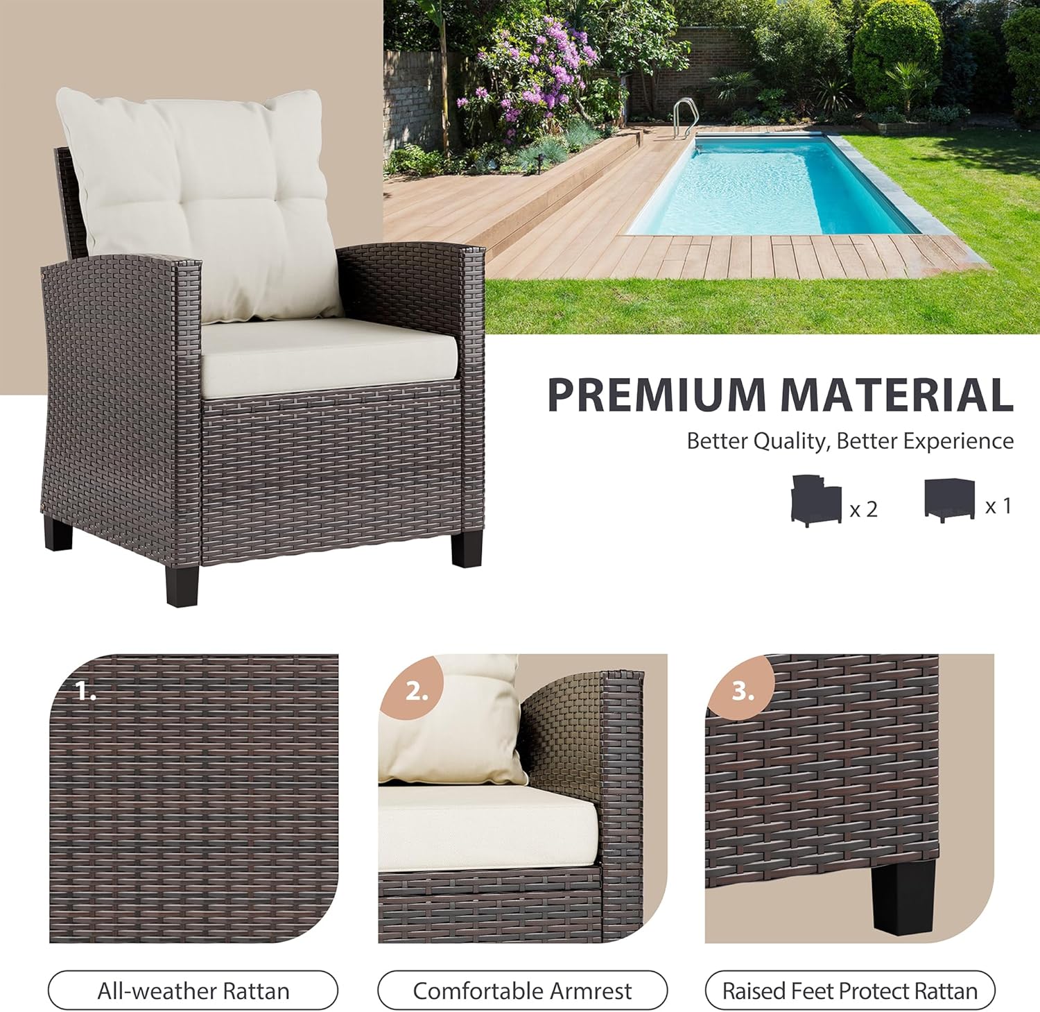 Бежевый компактный комплект из – обзор и цена Outdoor Furniture Cushions
