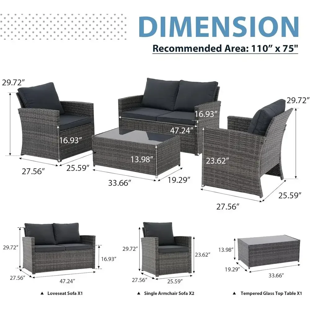 Комплект садовой мебели из 4 п – обзор и цена Outdoor Furniture Loveseat