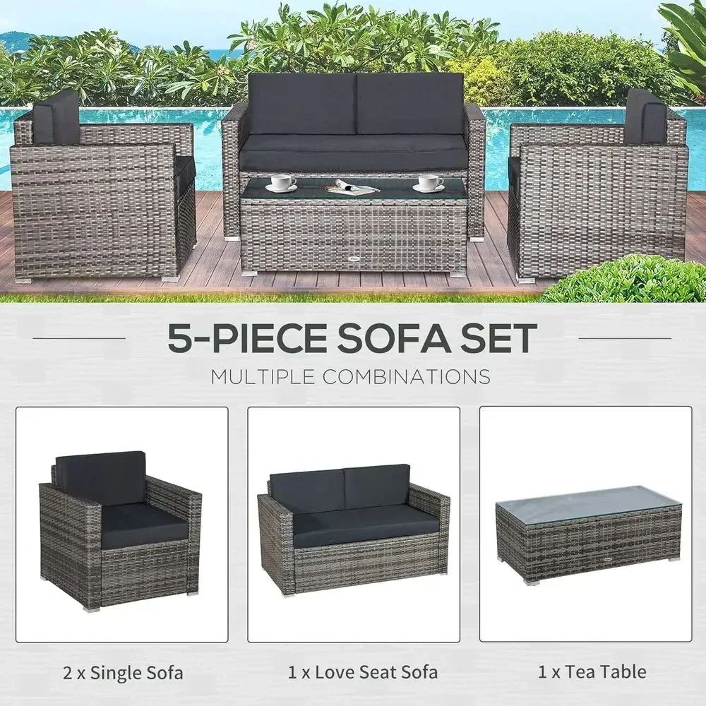 Комплект уличной плетеной мебе – обзор и цена Outdoor Furniture Loveseat