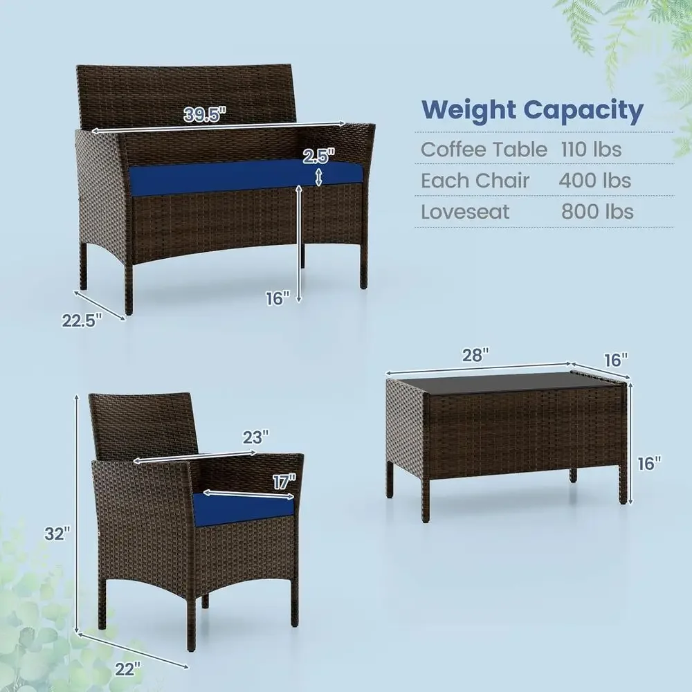4-местный комплект садовой меб – обзор и цена Outdoor Furniture Loveseat